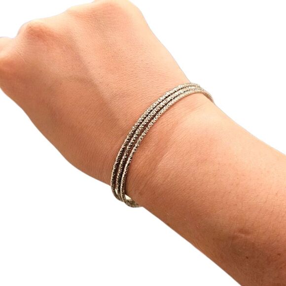 Glitz and Glam Glitter Bangles - Set of 3 - Picture 2 of 6